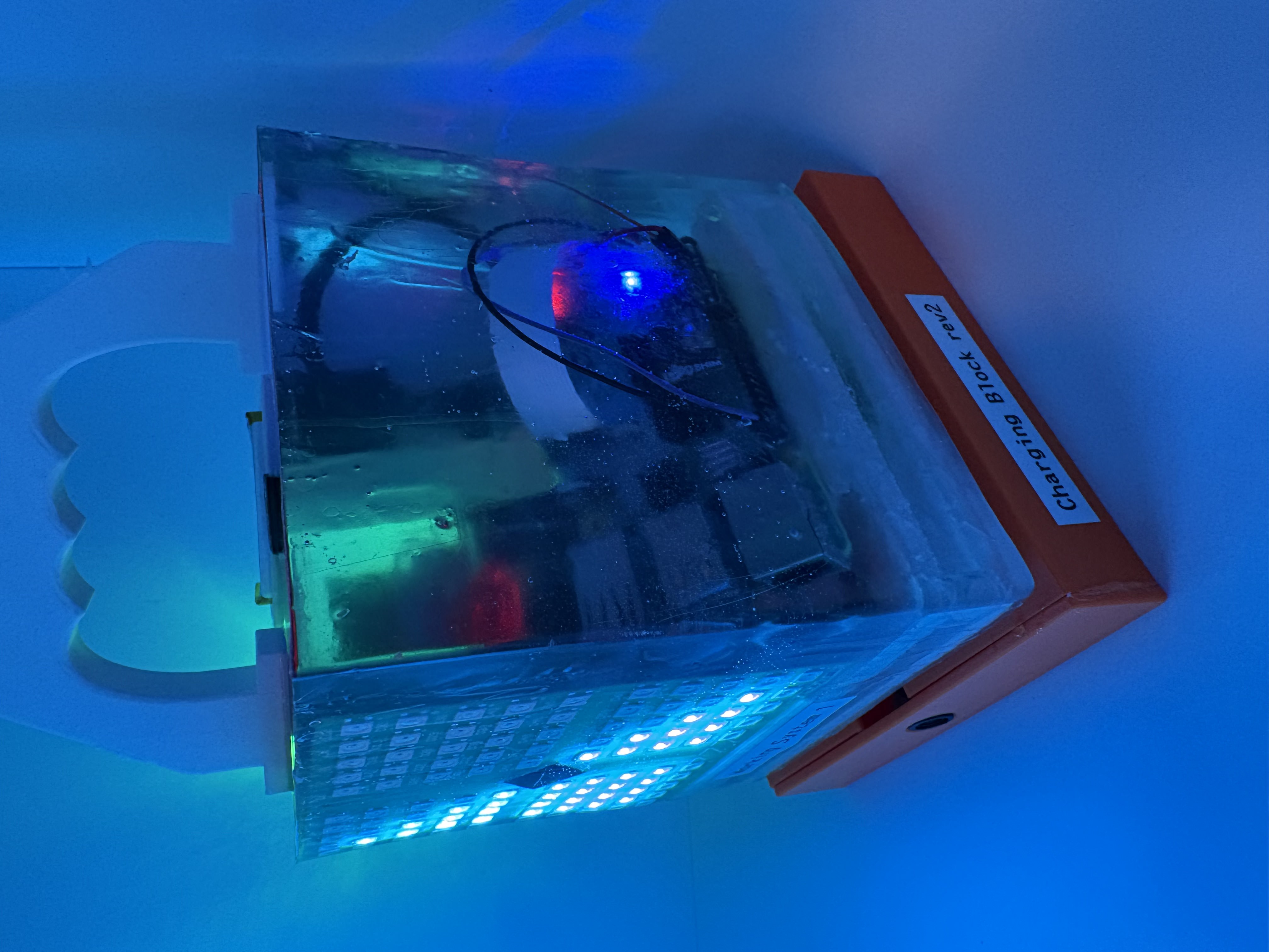 LED Resin Cube in action